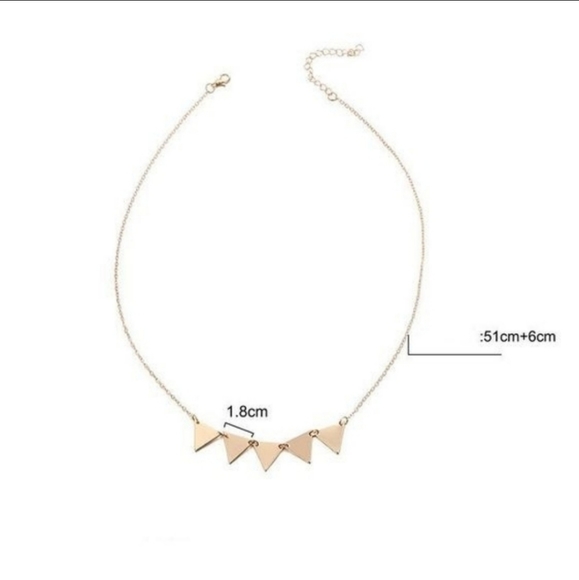 NEW Gold Triangle link necklace - Picture 3 of 4